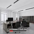 Modern Monitoring Room Command Center Office Monitoring Room 3d model
