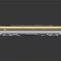 Various Modern Train Models With Yellow Stripes Silver Bodies And Distinctive Fronts 3d model