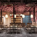 Traditional Chinese Restaurant Facade Design With Wooden Structure Lanterns And Warm Lighting