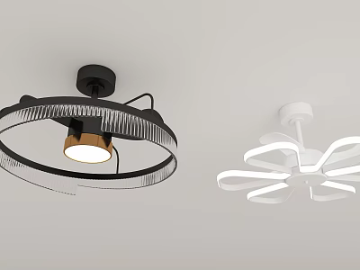 Modern Black And White Chandelier Design With Creative Ceiling Light Fixtures 3d model