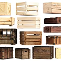 Vintage Wooden Crates With Various Designs Different Colors And Rustic Styles