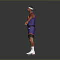 Man in Purple Phoenix Basketball Jersey Number 3 with Tattoos and Arms Outstretched