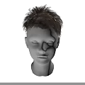 Elegant Jewelry Display On White Mannequin Head With Brown Short Hair