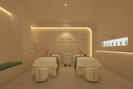 Beauty SPA Room Massage Bed Beauty Salon Design Beauty Nail Room Design 3d model