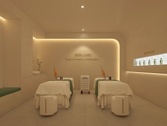 Beauty SPA Room Massage Bed Beauty Salon Design Beauty Nail Room Design 3d model