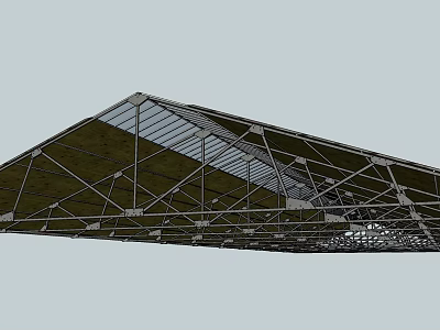 Outdoor Large Tent With Metal Frame Structural Design And Transparent Roof 3d model