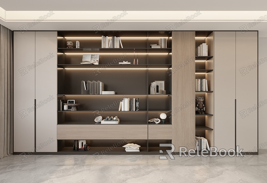 Modern bookcase model