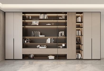 Modern bookcase 3d model