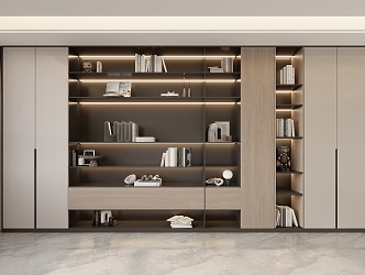 Modern bookcase 3d model