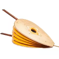 Wooden Industrial Equipment With Multi Layer Yellow Structure And Central Hole