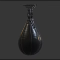 Three Silver Metallic Speed Bags For Boxing Sports Training Equipment