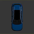 Blue SUV With Black Roof And Modern Design Featuring Silver Wheels