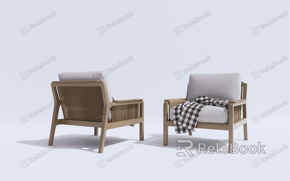 Modern Single Sofa Casual Sofa Rattan Sofa model