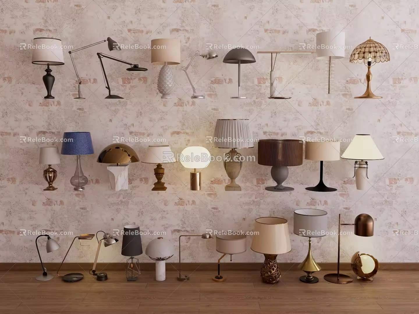 Table Lamp Combination Modern Table Lamp European Style Table Lamp New Chinese Style Table Lamp 3d model