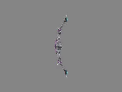 Futuristic Bow Weapon With Purple And Blue Accents And Sleek Metallic Design 3d model
