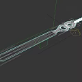 Ancient Style Sword With Brown Handle And Ring Design On Metallic Blade