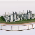 Commercial Equipment For City Model Display With High Rise Buildings And Green Lawn