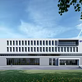 Modern Multi-storey Office Building Complex 3d model