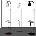 Floor lamp coffee side table 3d model