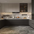 Modern Kitchen Interior Design With Marble Countertop Cabinets Appliances And Natural Light