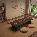 Tatami Tea Table Storage Rack 3d model