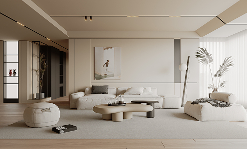 modern living room home living room 3d model