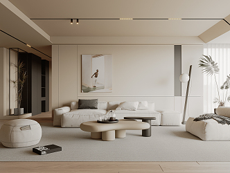 modern living room home living room 3d model