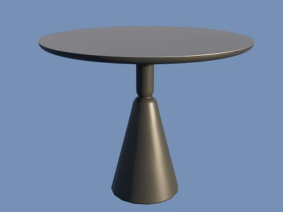 Stylish Modern Coffee Table With Round Top And Conical Base Design Structure 3d model