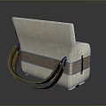 Stylish White Handbag For Daily Life Use With Brown Straps And Practical Design
