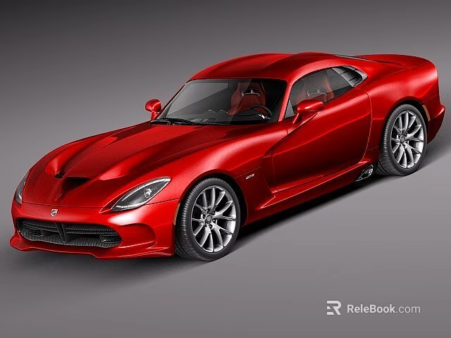 Red Sports Car With Sleek Aerodynamic Design Shiny Exterior And Alloy Wheels 3d model 