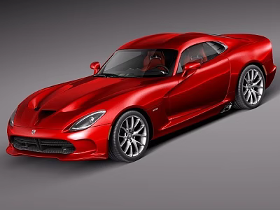 Red Sports Car With Sleek Aerodynamic Design Shiny Exterior And Alloy Wheels 3d model