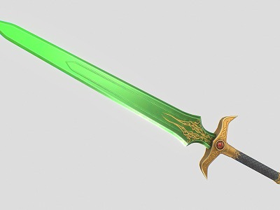 Long Sword Science Fiction Long Sword Magic Weapon Fantasy Sword 3d model