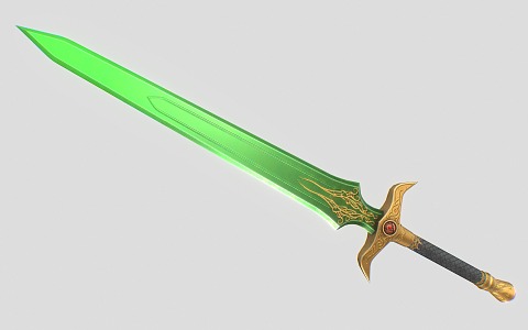 Long Sword Science Fiction Long Sword Magic Weapon Fantasy Sword 3d model