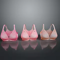 Soft Colored Bras in Pink and Peach Tones with Modern Minimalist Design