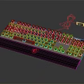 Mechanical Gaming Keyboard with Colorful RGB Backlit Keys and Detachable USB Cable Design