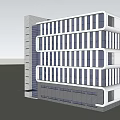 Modern office building complex office building office building model 3d model