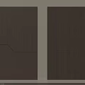 Sleek Modern Dark Brown Wooden Balcony Cabinets Featuring Horizontal Lines Design
