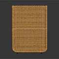 Woven Rattan Lounge Chair with Curved Ergonomic Design on Black Reflective Surface