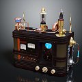 Steampunk Radio Radio Portable Radio Desktop Radio Full Band Radio 3d model