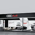 Audi Exhibition Booth With Modern Design Cars On Display Glass Walls And Large Screens