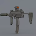 Modern Tactical Rifle With Scope Suppressor Grip And Magazine For Military Use