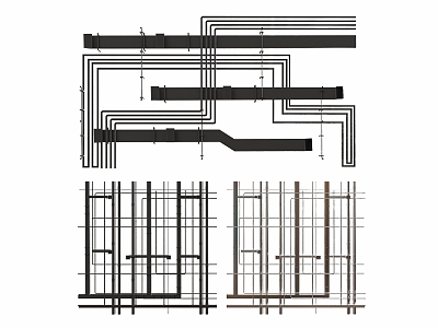 ceiling pipe ventilation pipe fire pipe central air conditioning pipe industrial pipe 3d model