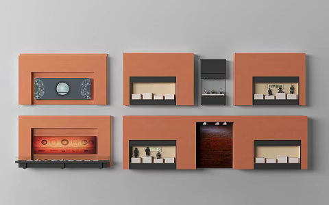 Image Wall Honor Wall Museum Display Wall 3d model
