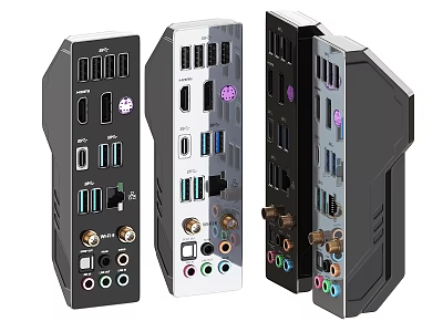 Multi Port USB HDMI Docking Station For Computers With Different Color Designs 3d model