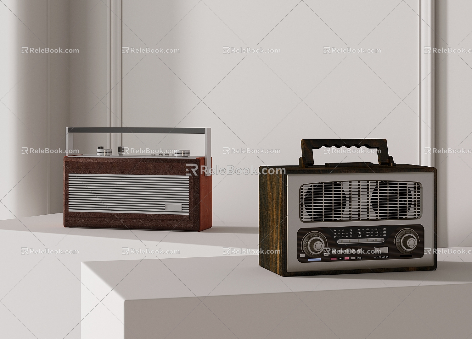 Modern Nostalgic Retro Radio FM Radio Classical Old-fashioned Radio Age Electrical Ornaments 3d model