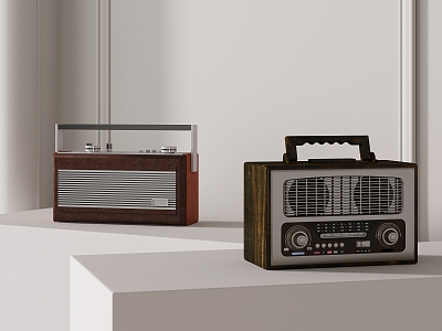 Modern Nostalgic Retro Radio FM Radio Classical Old-fashioned Radio Age Electrical Ornaments 3d model