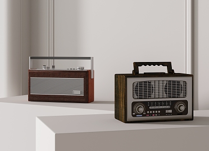 Modern Nostalgic Retro Radio FM Radio Classical Old-fashioned Radio Age Electrical Ornaments 3d model