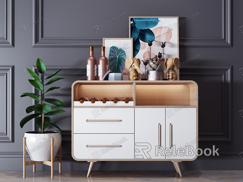 Nordic Sideboard Sideboard Decoration Combination model