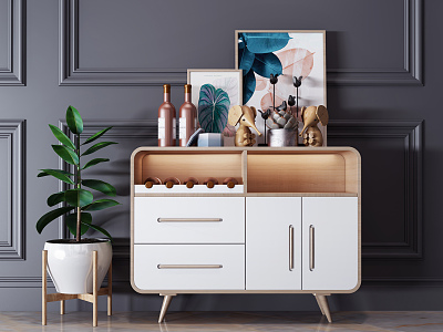 Nordic Sideboard Decoration Combination model