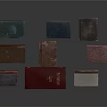 Vintage Colored Notebooks With Assorted Covers As Daily Living Supplies